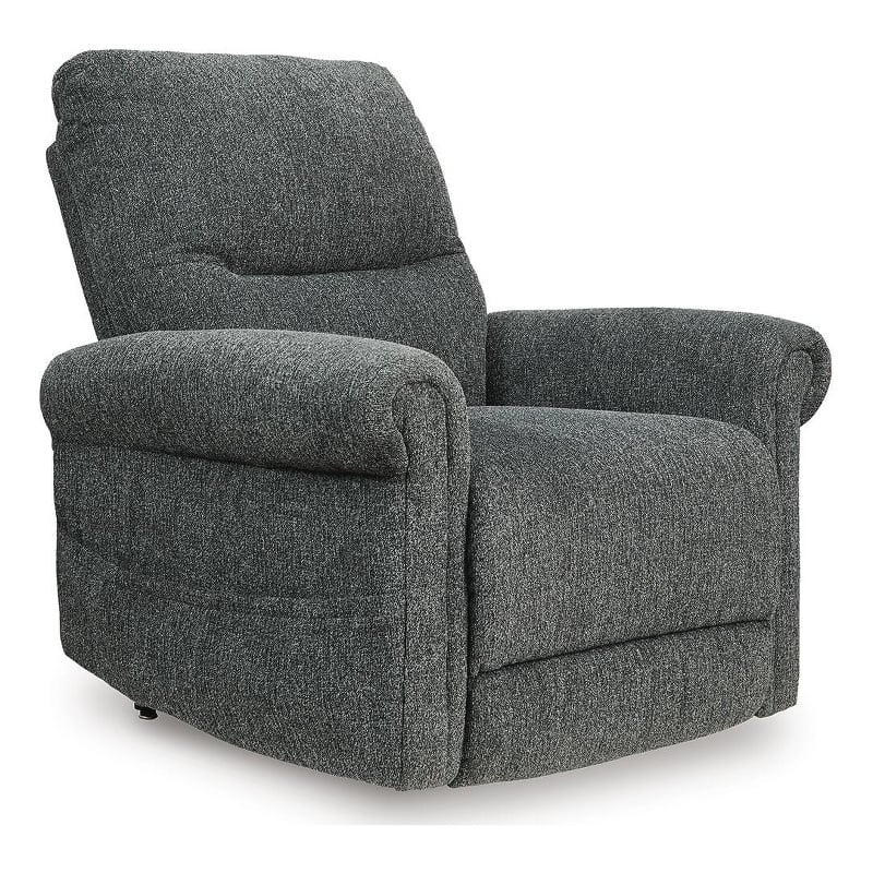 Signature Design by Ashley Montara Bay Power Lift Recliner in Charcoal
