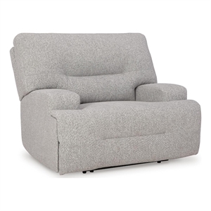 Signature Design by Ashley Tullmere Oversized Power Recliner in Pewter