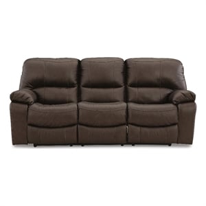 Signature Design by Ashley Carrington Elm Power Reclining Sofa in Brown