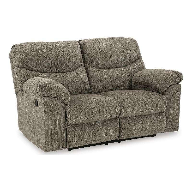 Signature Design by Ashley Hensley Moor Reclining Loveseat in Gray