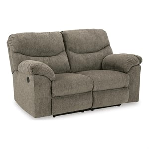 Signature Design by Ashley Hensley Moor Reclining Loveseat in Gray