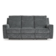 Signature Design by Ashley Brighton Hollow Power Reclining Sofa in Dark Gray