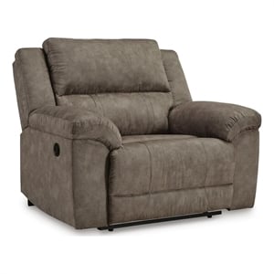 Signature Design by Ashley Wrenford Oversized Recliner in Gray