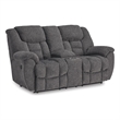 Signature Design by Ashley Solhaven Reclining Loveseat with Console in Charcoal