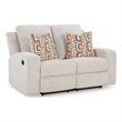 Signature Design by Ashley Merivale Reclining Loveseat in Stone