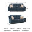 Signature Design by Ashley Merivale Reclining Sofa in Blue