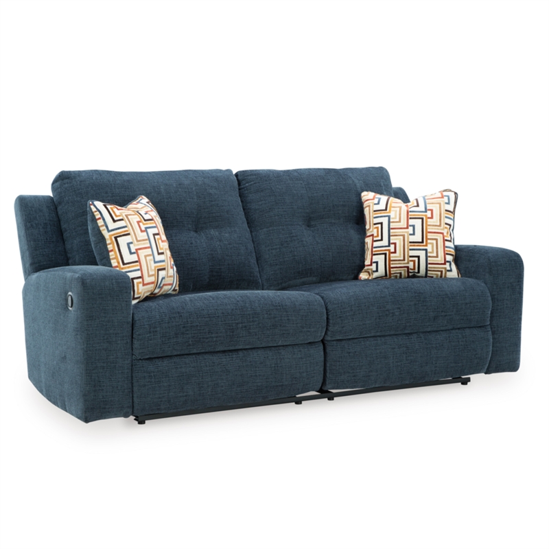 Signature Design by Ashley Merivale Reclining Sofa in Blue