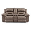 Signature Design by Ashley Truesdale Reclining Loveseat with Console in Gray