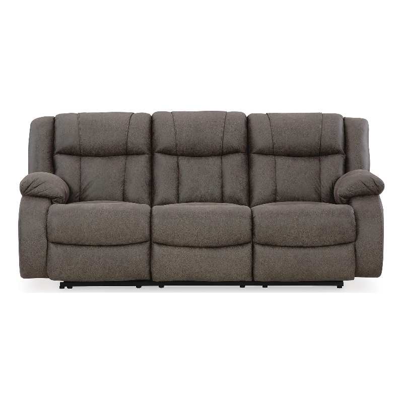 Signature Design by Ashley Trowbridge Lane Reclining Sofa in Gunmetal