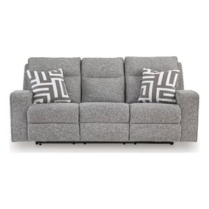 Signature Design by Ashley Bramblegate Power Reclining Sofa in Pewter