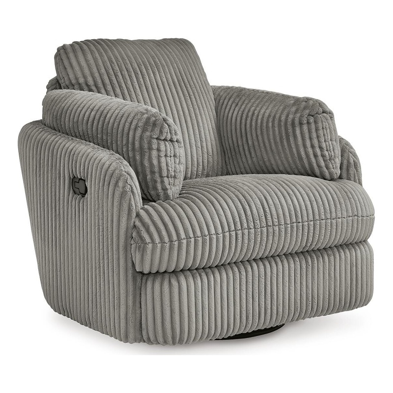 Signature Design by Ashley Driftmere Swivel Glider Recliner in Gray