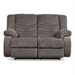 Signature Design by Ashley Larken Hall Reclining Loveseat in Gray