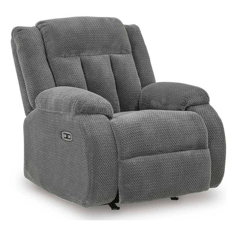 Signature Design by Ashley Carraway Power Recliner in Steel