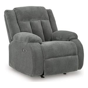 Signature Design by Ashley Carraway Power Recliner in Steel