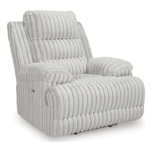 Signature Design by Ashley Westover Lane Power Recliner in Light Gray