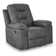 Signature Design by Ashley Lyndhurst Row Recliner in Dark Gray