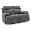 Signature Design by Ashley Norhaven Reclining Loveseat in Charcoal