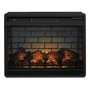 Signature Design by Ashley Thistleby Electric Infrared Fireplace Insert in Black