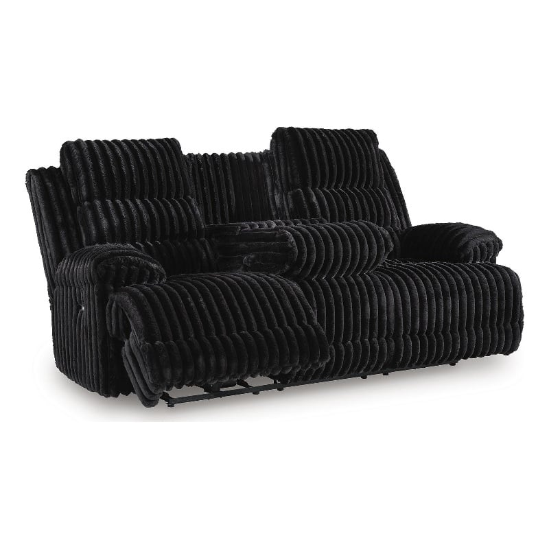 Signature Design by Ashley Westover Lane Power Reclining Sofa in Onyx