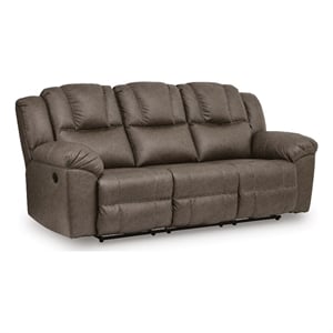 Signature Design by Ashley Penrose Vale Reclining Sofa in Driftwood