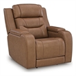 Signature Design Serenwick Power Recliner with Audio Seating in Caramel