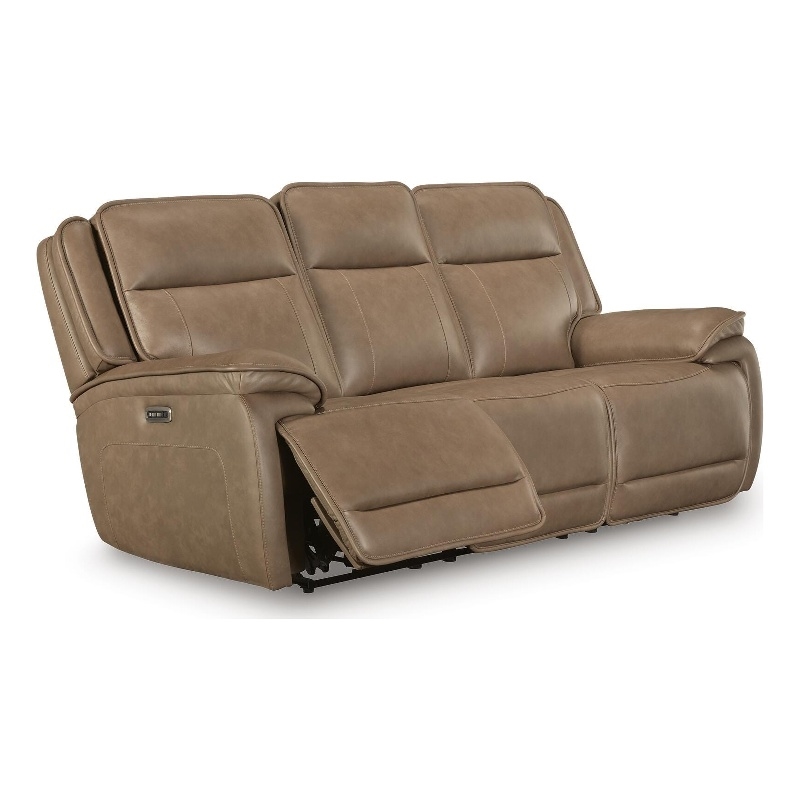 Signature Design by Ashley Bellwick Lane Power Reclining Sofa in Brown