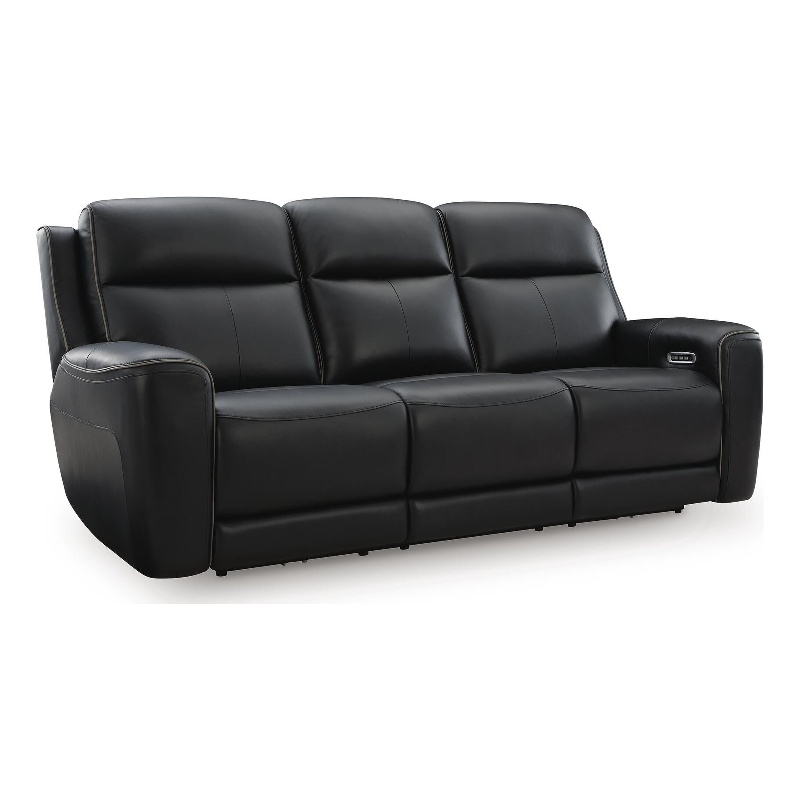 Signature Design by Ashley Bracken Row Power Reclining Sofa in Onyx
