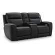Signature Design Bracken Row Power Reclining Loveseat with Console in Onyx