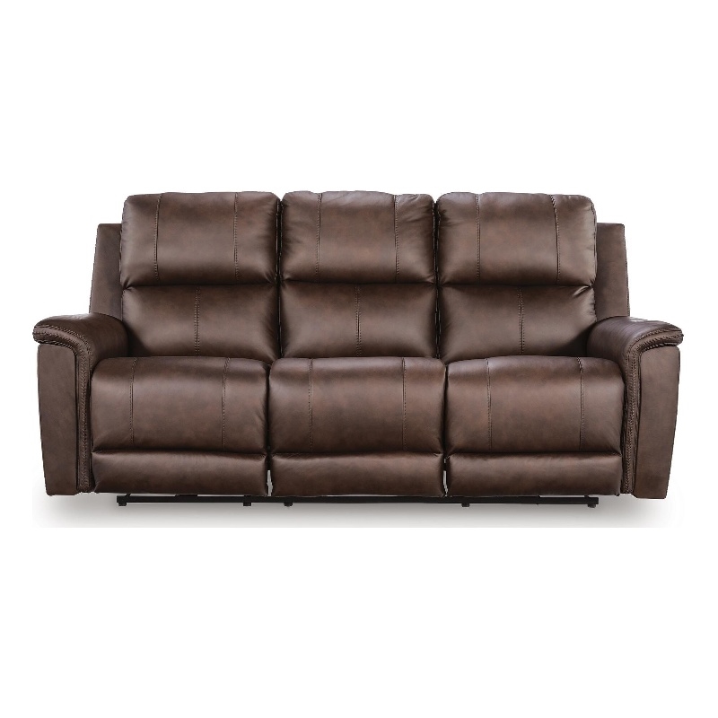 Signature Design by Ashley Elowen Crest Power Reclining Sofa in Espresso