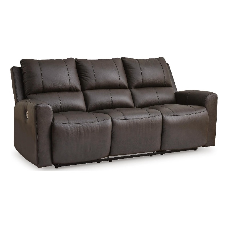 Signature Design by Ashley Power Reclining Sofa in Dark Gray