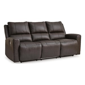 Signature Design by Ashley Power Reclining Sofa in Dark Gray