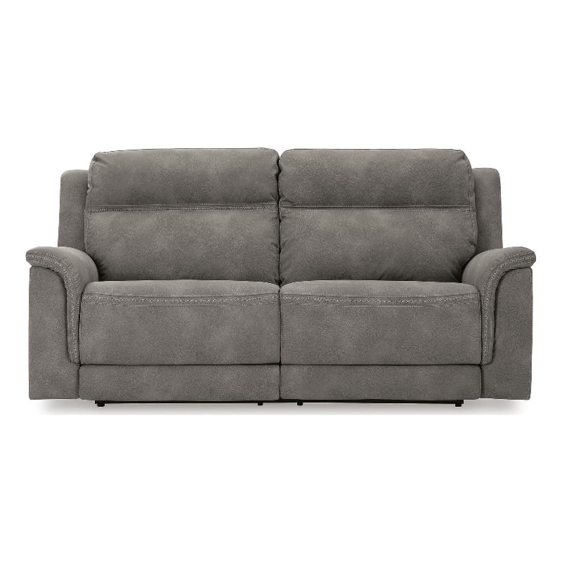 Signature Design by Ashley Vesper Glen Power Reclining Sofa in Slate