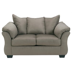 Signature Design by Ashley Darcy Fabric Loveseat in Cobblestone