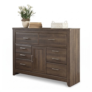 Ashley Furniture Furniture Juararo 6 Drawer Dresser in Mocha