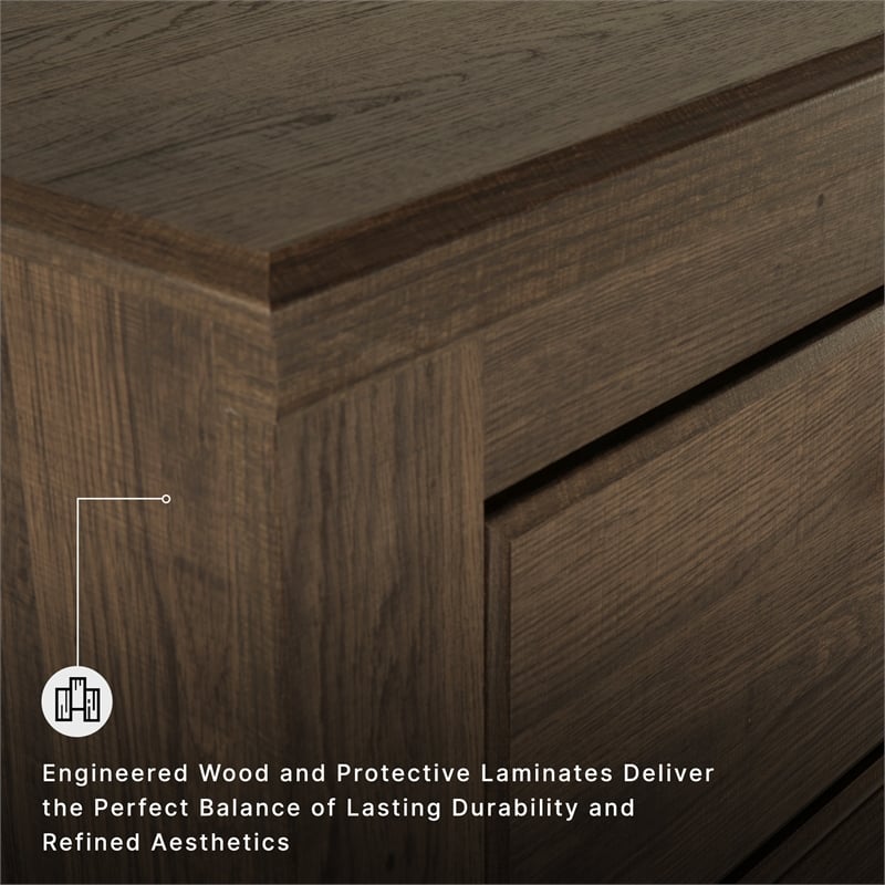 Ashley Furniture Furniture Juararo 6 Drawer Dresser in Mocha