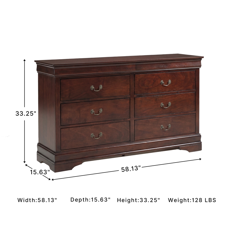 Signature Design by Ashley Alisdair 6-Drawer Double Dresser in Brown