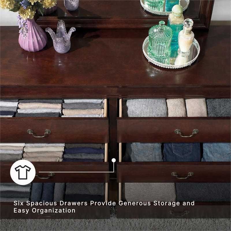 Signature Design by Ashley Alisdair 6-Drawer Double Dresser in Brown