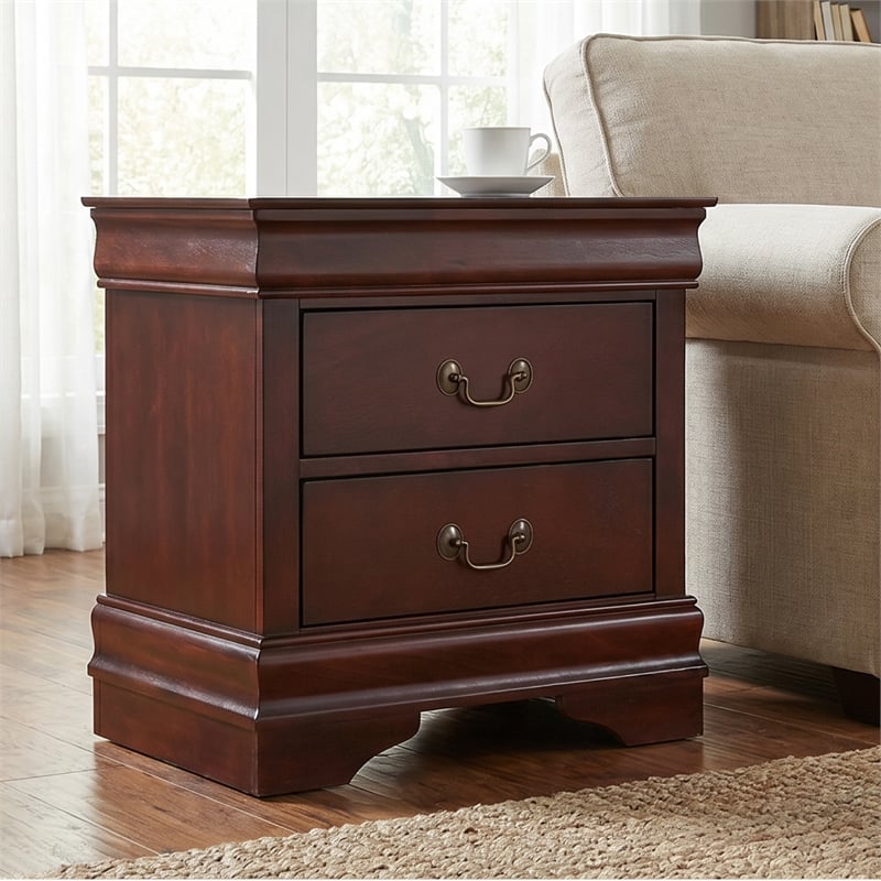 Signature Design by Ashley Alisdair 2-Drawer Nightstand in Dark Brown