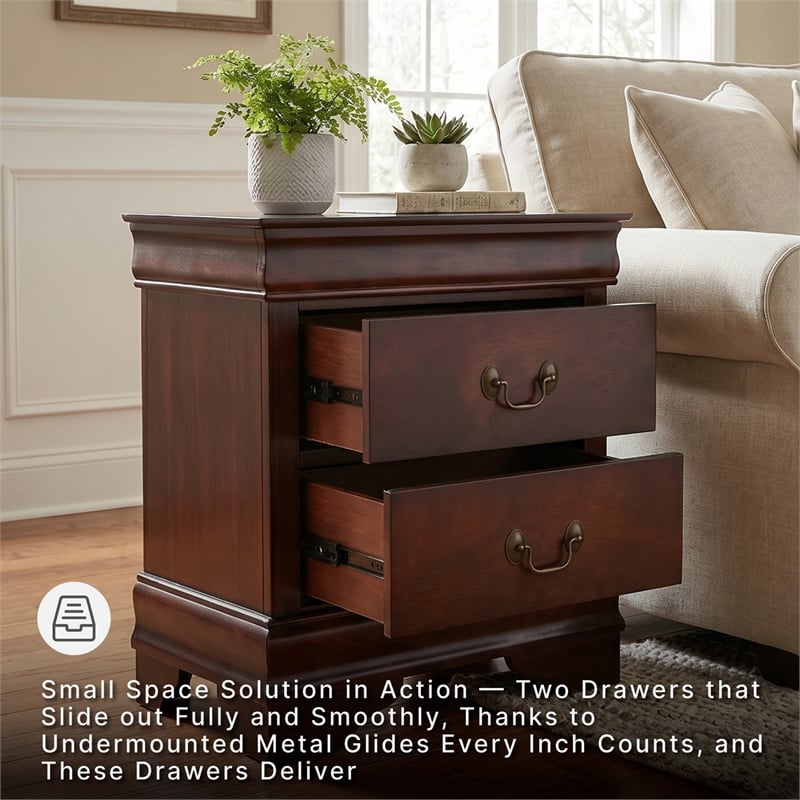Signature Design by Ashley Alisdair 2-Drawer Nightstand in Dark Brown