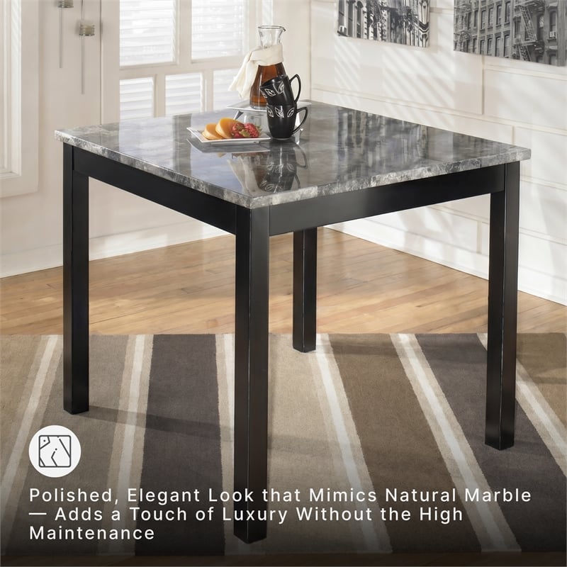 Signature Design by Ashley Maysville 5 Piece Square Counter Table Set in Black