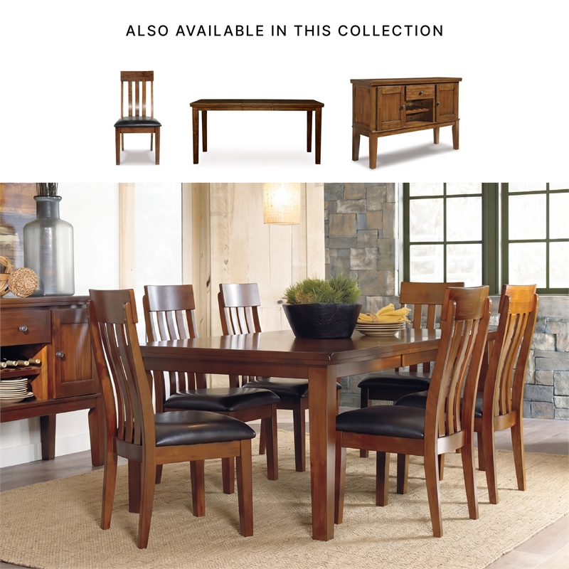 Ashley Furniture Ralene Upholstered Dining Chair in Medium Brown