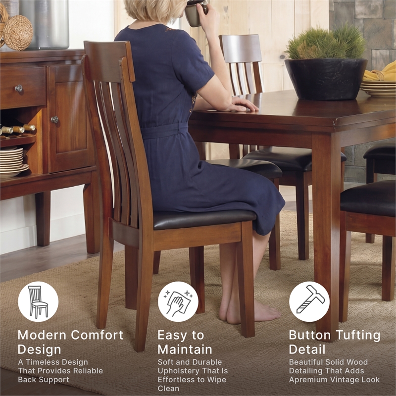 Ashley Furniture Ralene Upholstered Dining Chair in Medium Brown