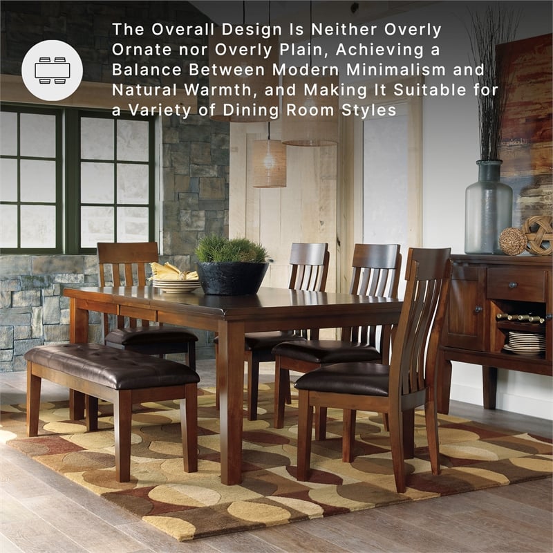 Signature Design by Ashley Ralene Butterfly Dining Table in Medium Brown
