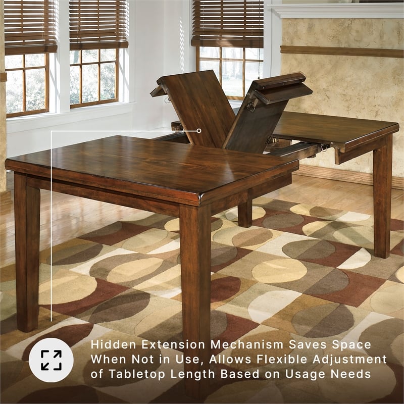 Signature Design by Ashley Ralene Butterfly Dining Table in Medium Brown