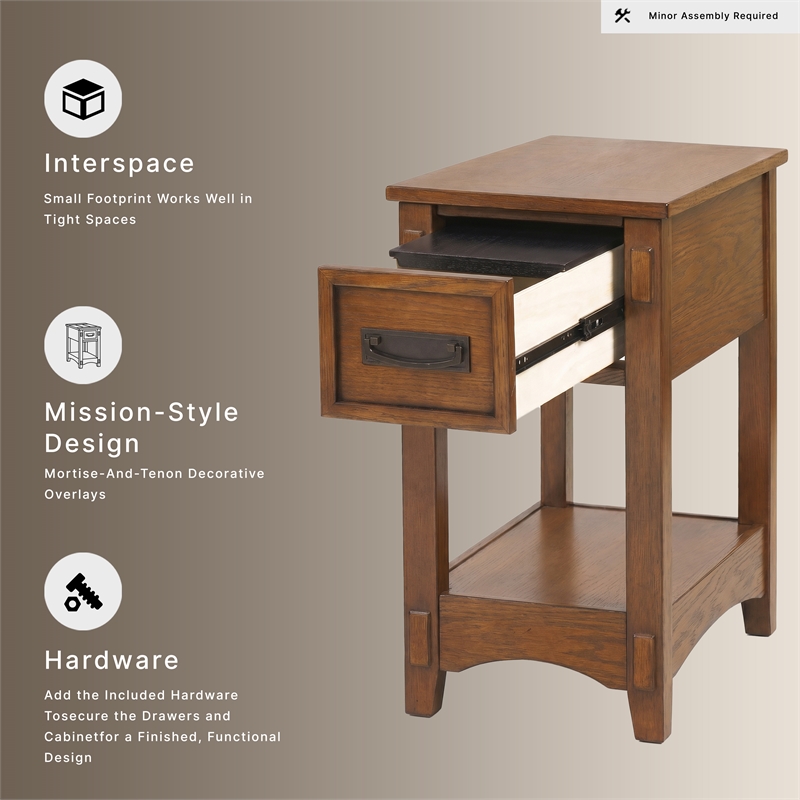 Signature Design by Ashley Furniture Breegin 1 Drawer End Table in Brown