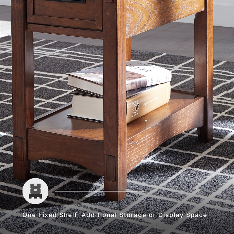 Signature Design by Ashley Furniture Breegin 1 Drawer End Table in Brown