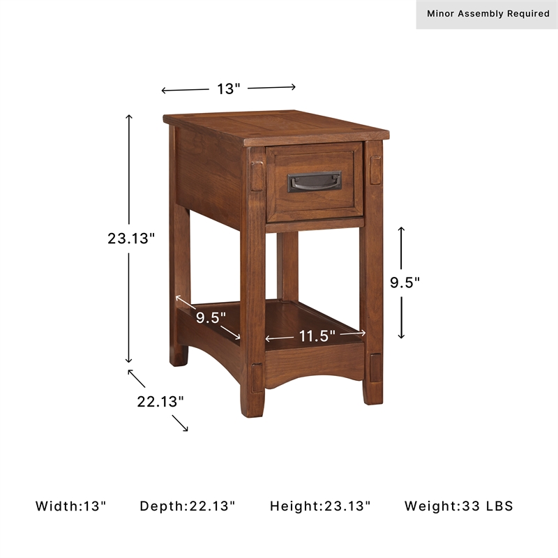 Signature Design by Ashley Furniture Breegin 1 Drawer End Table in Brown