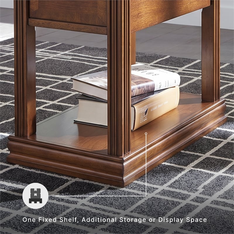 Signature Design by Ashley Furniture Breegin 1 Drawer End Table in Cherry