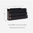 Ashley Furniture Maribel 6 Drawer Wood Double Dresser in Black