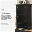 Signature Design by Ashley Maribel 5 Drawer Wood Chest in Black